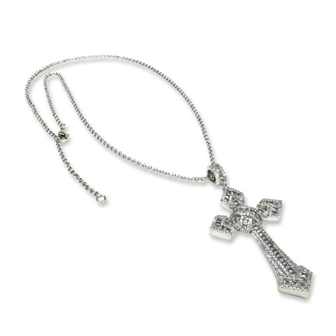 CRYSTAL CROSS NECKLACE