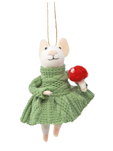 MOUSE IN A DRESS ORNAMENT