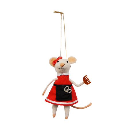 HAIRDRESSER MOUSE ORNAMENT