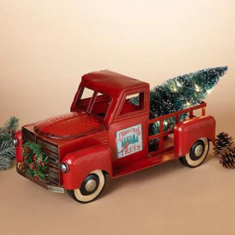 LARGE VINTAGE TRUCK WITH TREE