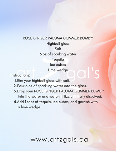 ROSE GINGER PALOMA GLIMMER COCKTAIL BOMB