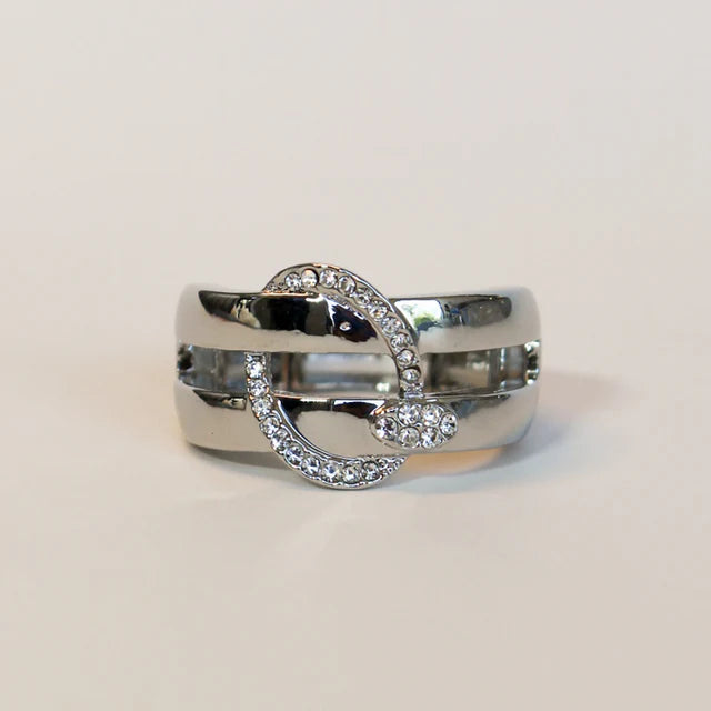 DOUBLE BAND WITH SIVER STRETCH RING