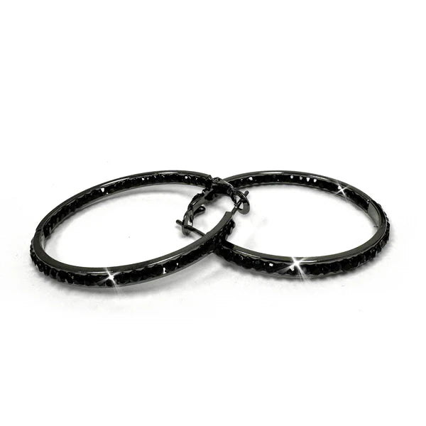 BLACK INSIDE OUT HOOPS