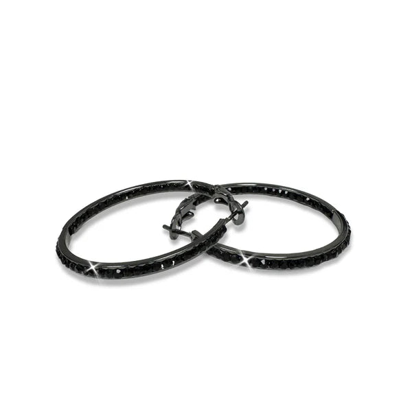 BLACK INSIDE OUT HOOPS