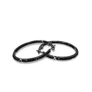 BLACK INSIDE OUT HOOPS