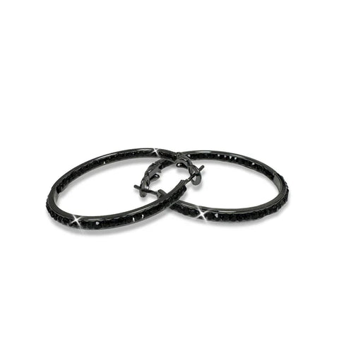 BLACK INSIDE OUT HOOPS