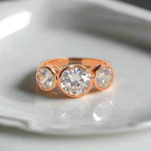 3 STONE ADJUSTABLE RING