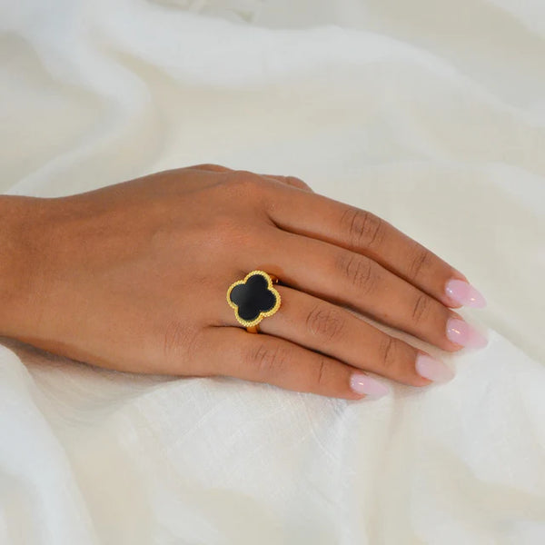 BLACK ONYX STRETCH RING