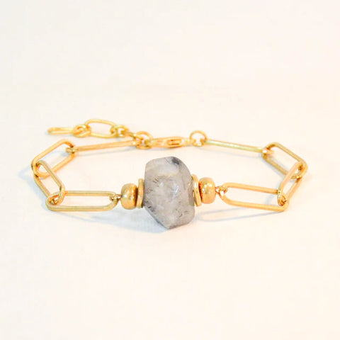 PAPER CLIP BRACELET WITH STONE COLLECTION