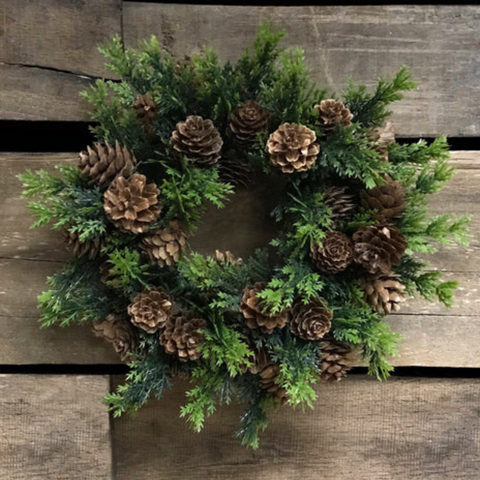 PINE AND GRASS CANDLE RING/WREATH