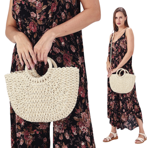 STRAW BASKET BAG