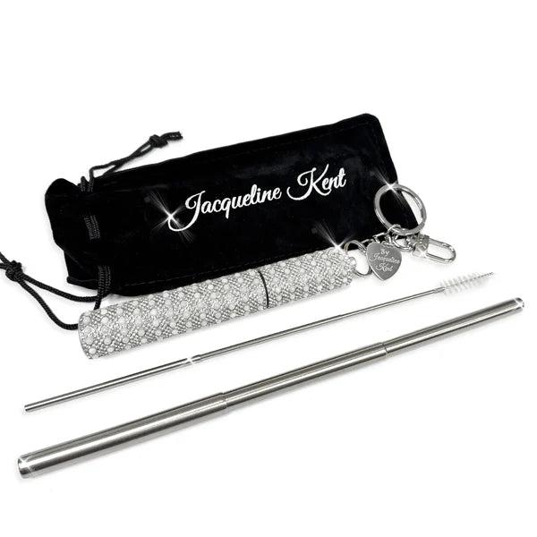 Crystal travel straw