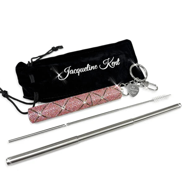 Crystal travel straw