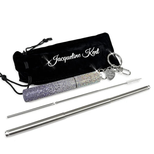 Crystal travel straw