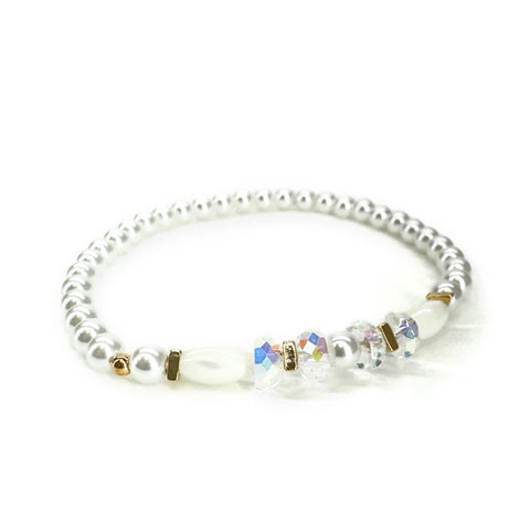 DAINTY LITTLE PEARL STRETCH BRACELET