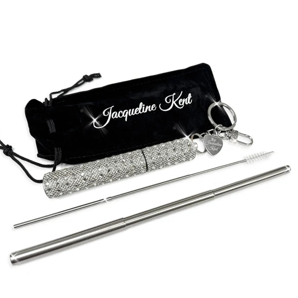Crystal travel straw