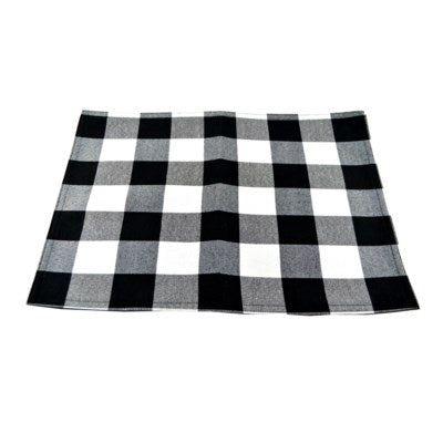 BLACK AND WHITE PLACEMAT SET/4