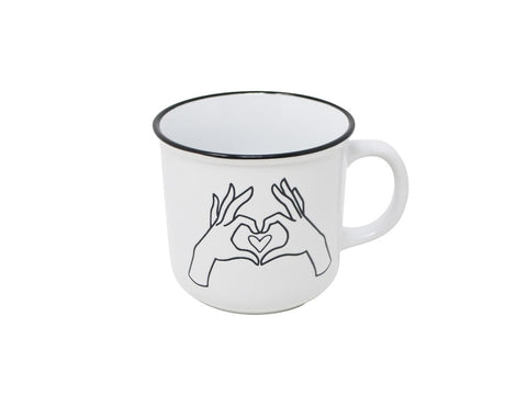 HAND HEART MUGS