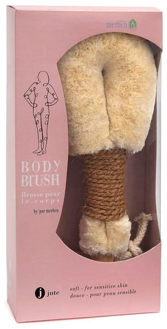 JUTE BODY BRUSH WITH HANDLE (SOFT)