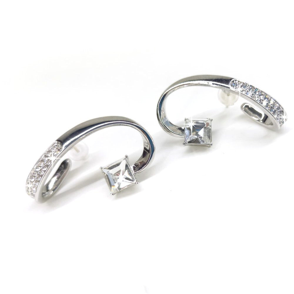 HALF CURL BLING EARRINGS