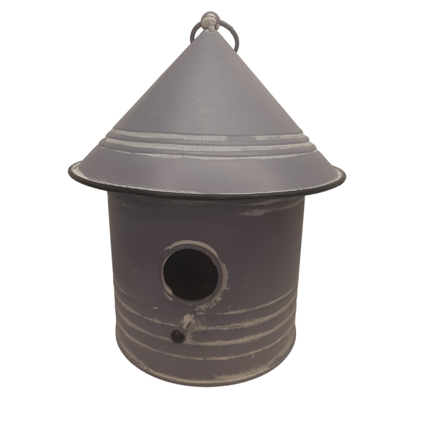 LARGE METAL BIRDHOUSE